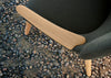 CH78 Lounge Chair with head rest Kvadrat Fiord Light Grey 151