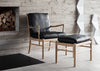 OW149 Colonial Armchair Soaped Oak / Leather Thor 301 Black