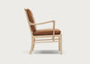 OW149 Colonial Armchair Soaped Oak / Leather Thor 301 Black