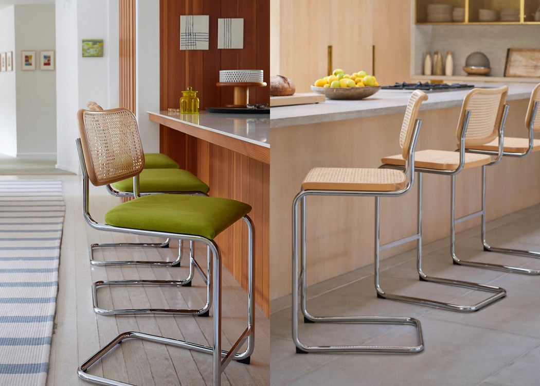 Cesca Bar Stool Black Satin