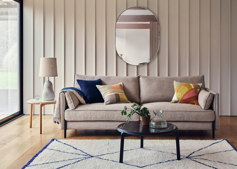 Tortona Footstool Broad Weave Pebble