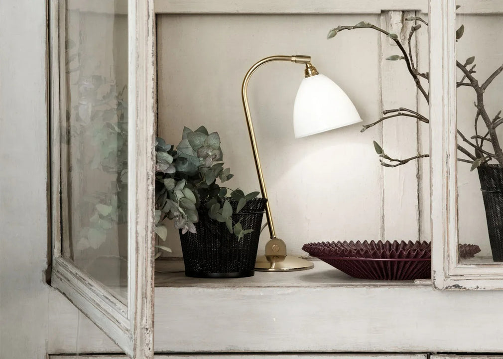 Bestlite BL2 Table Lamp Brass Base Bone China