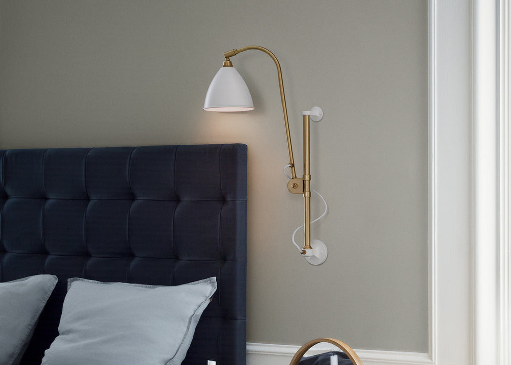 Bestlite BL5 Wall Light Brass Base Bone China