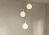 Small Black Canopy With 3 Pendants Graphite