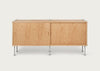 BM0253 Shelving Cabinet Bm0253 Grey Oiled Oak