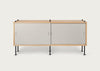 BM0253 Shelving Cabinet Bm0253 Grey Oiled Oak