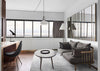 Accent Oval Lounge Table Grey Stained Oak