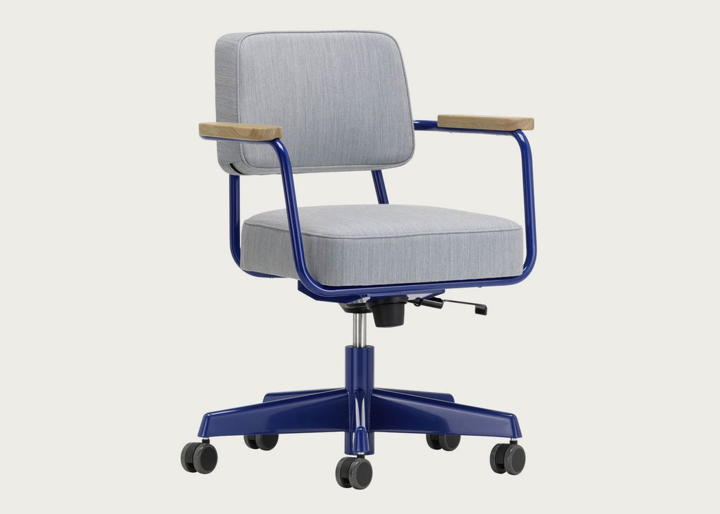 Fauteuil Direction Pivotant Office Chair Twill 08 Pearl & Deep Black Base