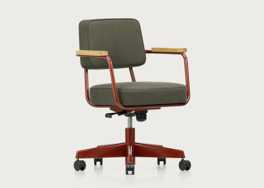 Fauteuil Direction Pivotant Office Chair Twill 08 Pearl & Deep Black Base