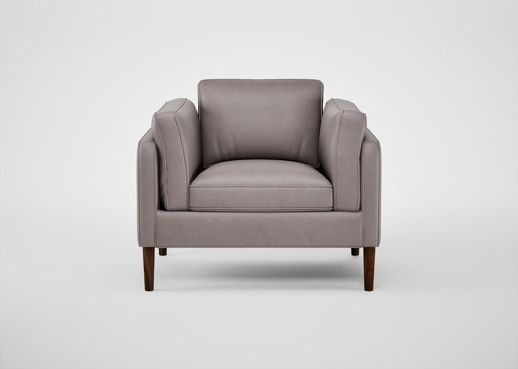 Sonno Armchair Daino Leather Elephant / Natural