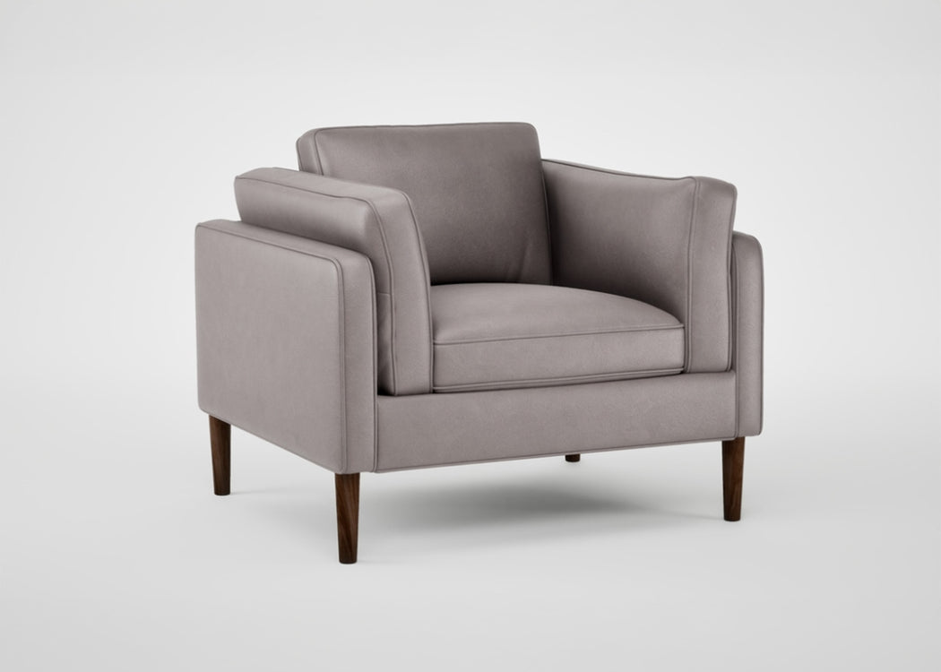 Sonno Armchair Daino Leather Elephant / Natural