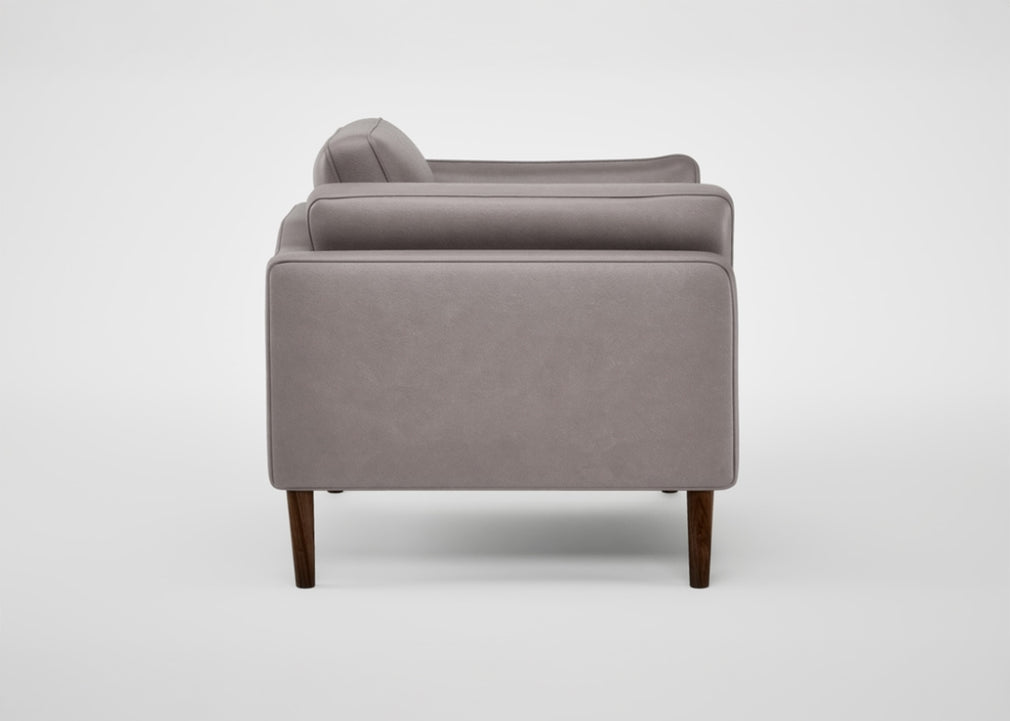 Sonno Armchair Daino Leather Elephant / Natural