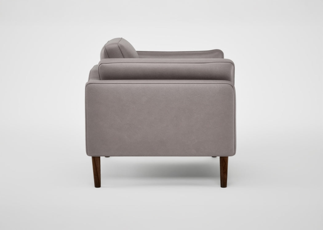 Sonno Armchair Daino Leather Elephant / Natural