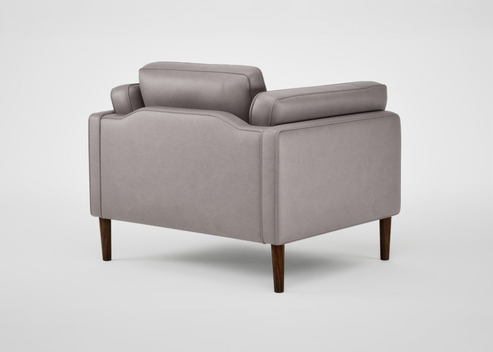 Sonno Armchair Daino Leather Elephant / Natural