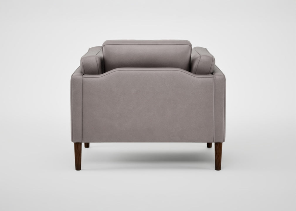 Sonno Armchair Daino Leather Elephant / Natural