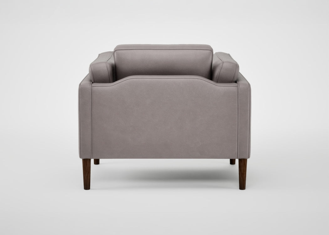Sonno Armchair Daino Leather Elephant / Natural