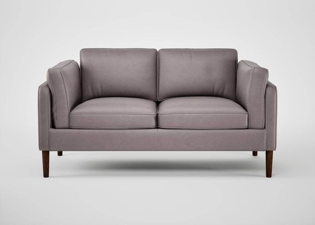 Sonno 2 Seater Sofa Daino Leather Elephant / Natural