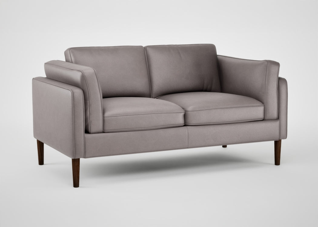 Sonno 2 Seater Sofa Daino Leather Elephant / Natural