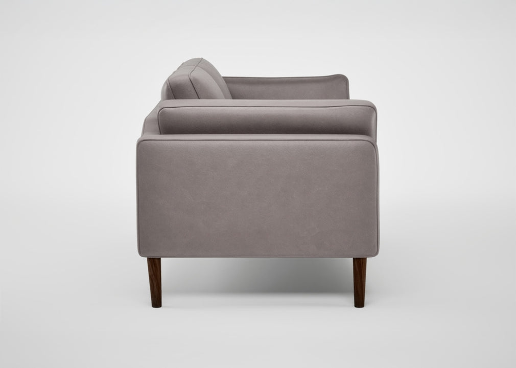 Sonno 2 Seater Sofa Daino Leather Elephant / Natural