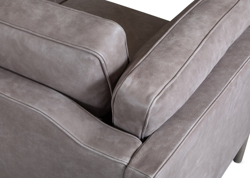 Sonno 2 Seater Sofa Daino Leather Elephant / Natural