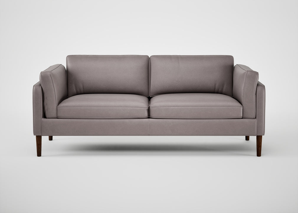 Sonno 3 Seater Sofa Daino Leather Elephant / Natural