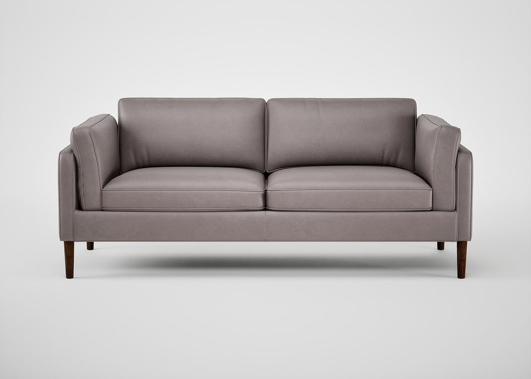 Sonno 3 Seater Sofa Daino Leather Elephant / Natural