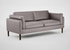 Sonno 3 Seater Sofa Daino Leather Elephant / Natural
