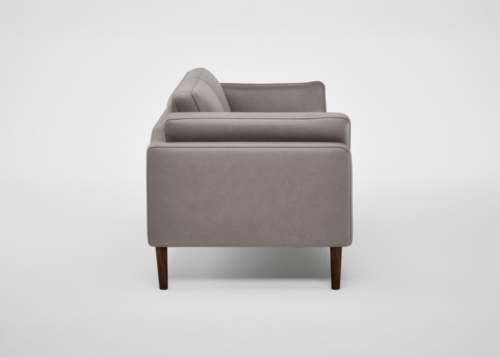 Sonno 3 Seater Sofa Daino Leather Elephant / Natural