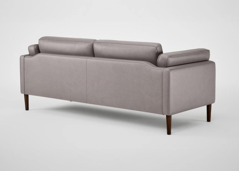 Sonno 3 Seater Sofa Daino Leather Elephant / Natural