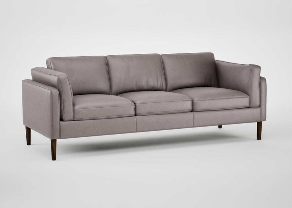 Sonno 4 Seater Sofa Heritage Leather Chestnut 2064 / Walnut