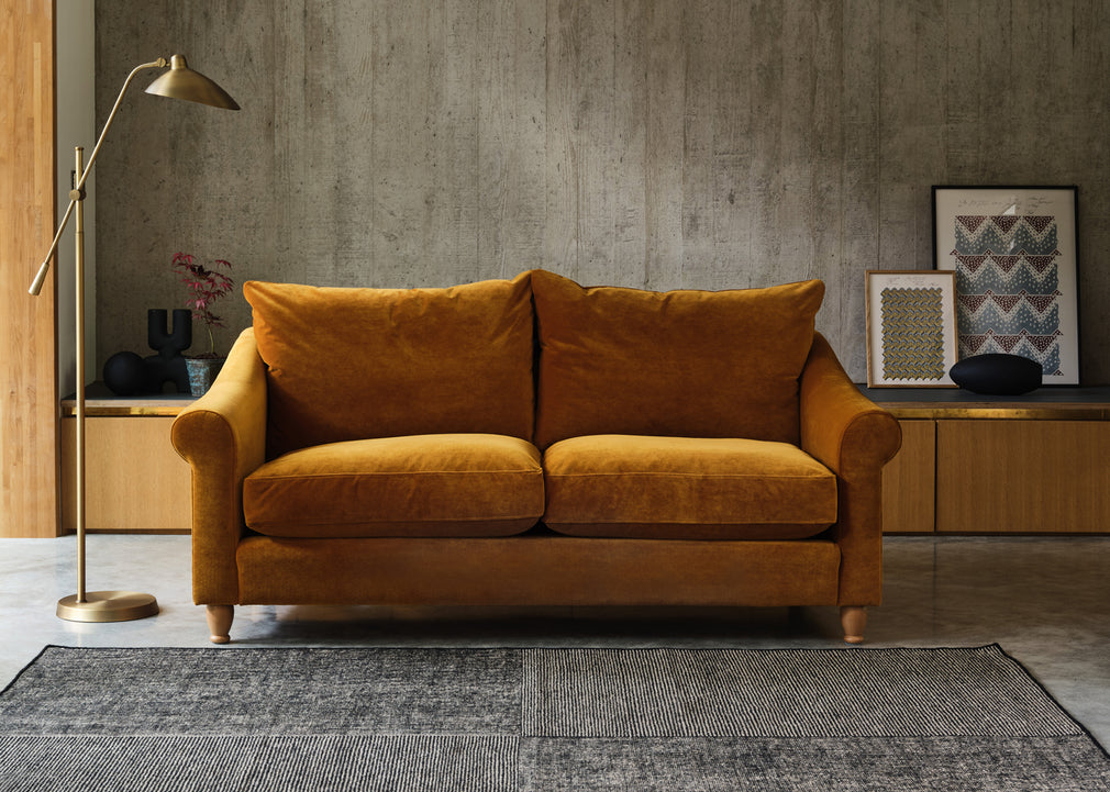 Devon 3 Seater Sofa Brushed Cotton Cadet / Black