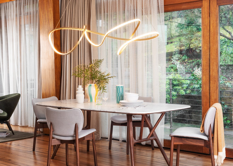 Ribbon LED Ceiling Pendant XL Gold