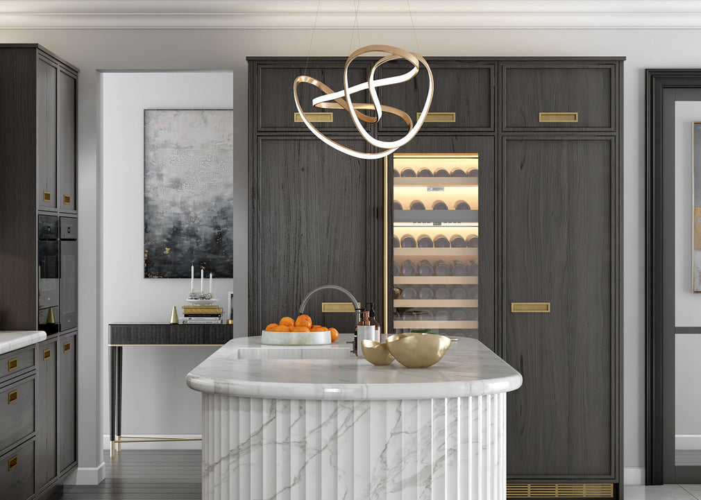 Ribbon LED Ceiling Pendant XL Gold