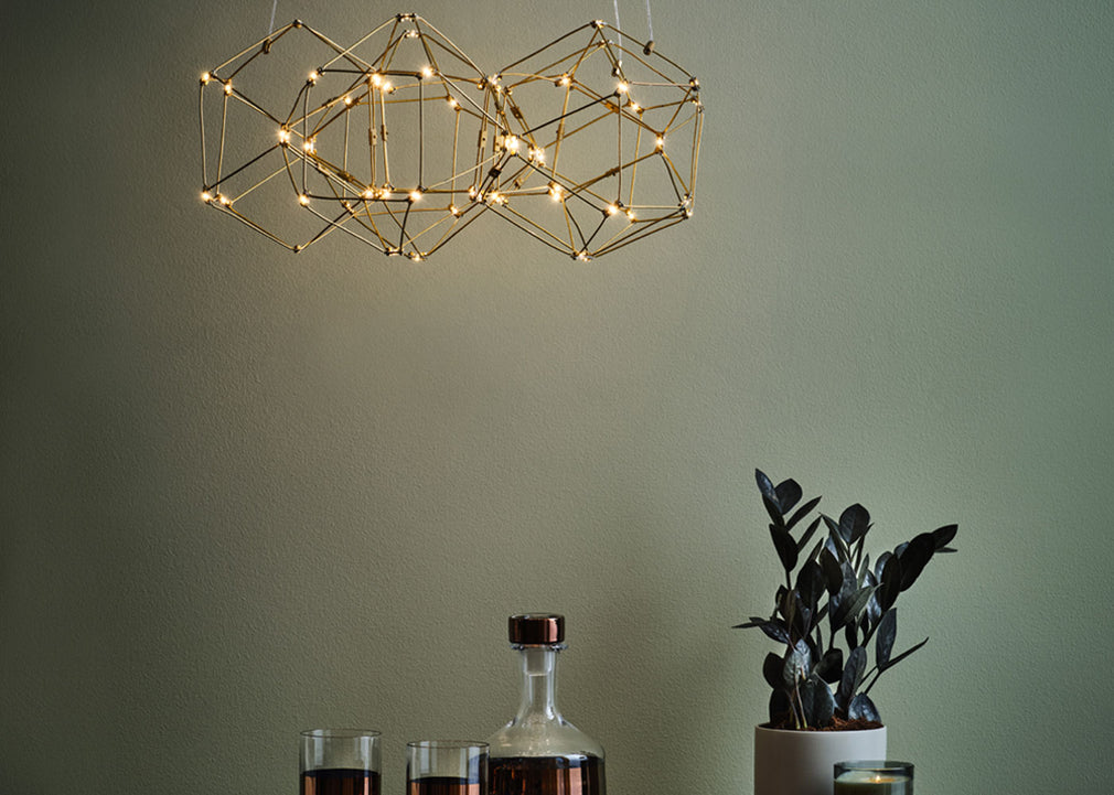 Supernova LED Oval Pendant Light Brass