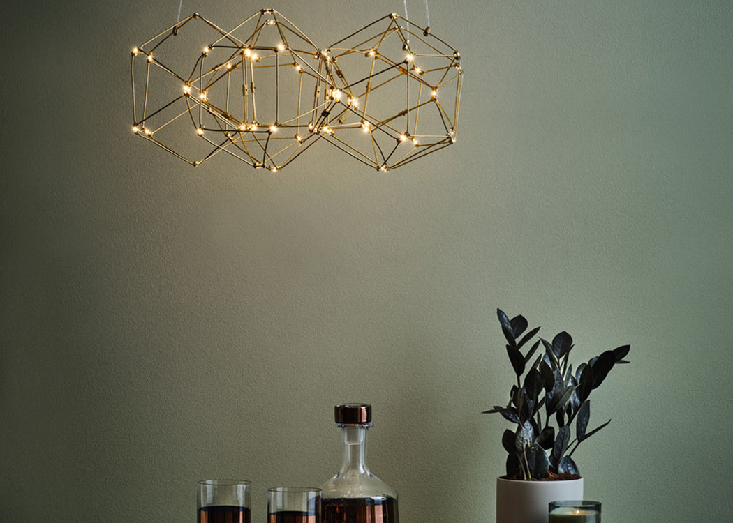 Supernova LED Oval Pendant Light Brass