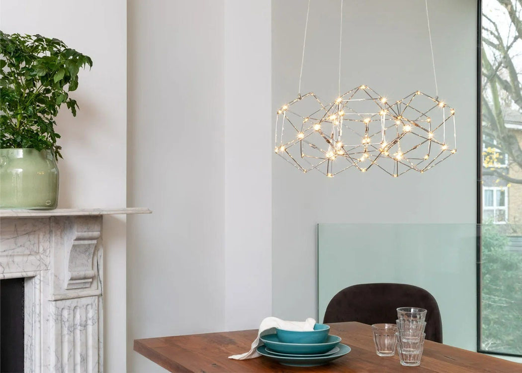 Supernova LED Oval Pendant Light Brass