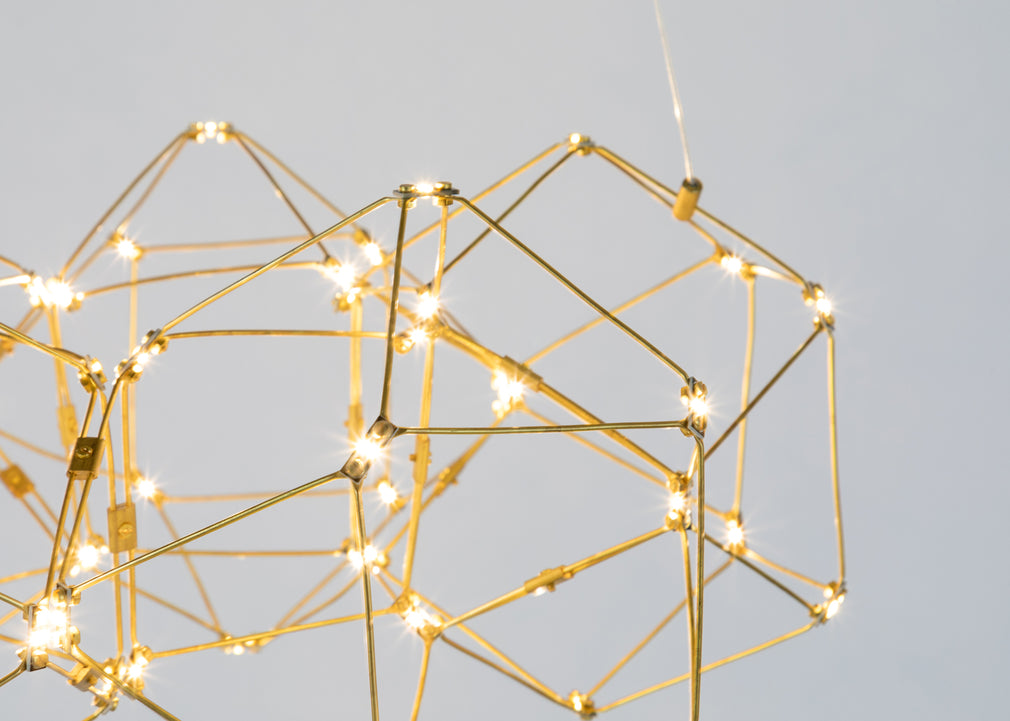 Supernova LED Oval Pendant Light Brass