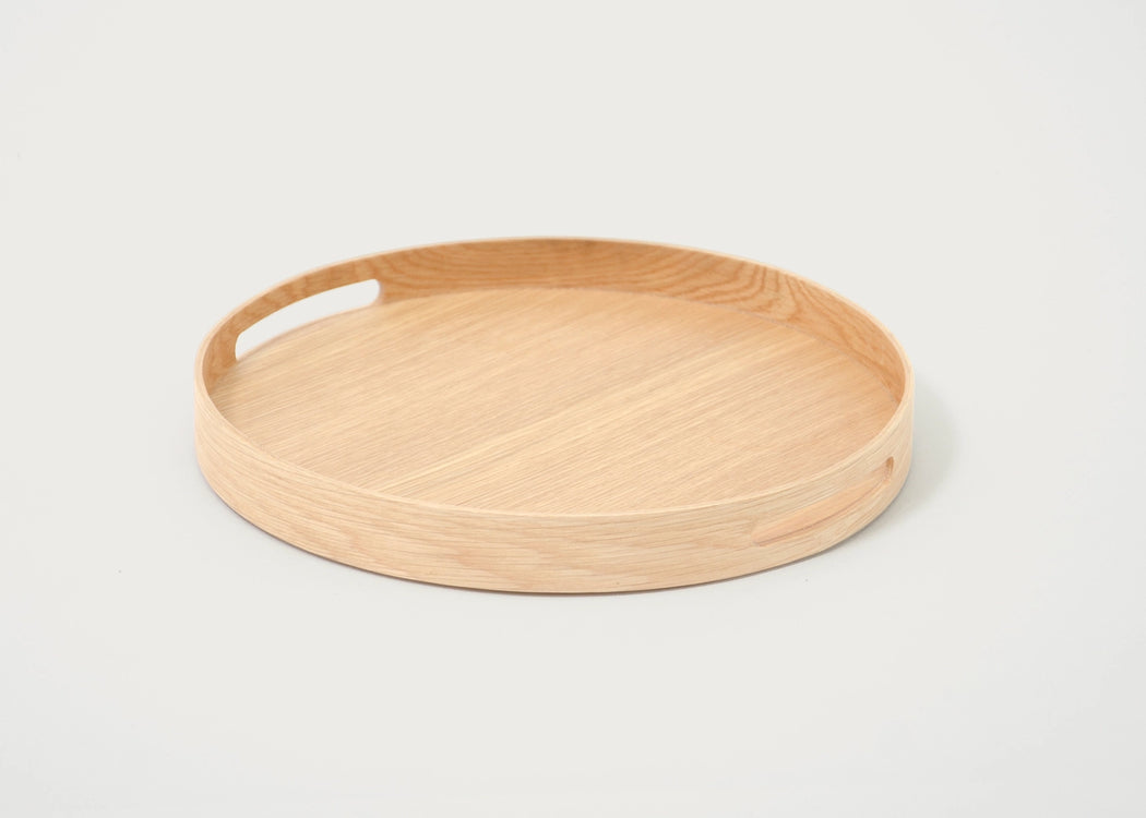 Busboy Round Bistro Tray Oak / Small