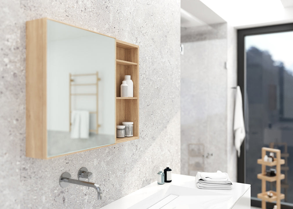 Slimline Bathroom Cabinet Box Slim Oak