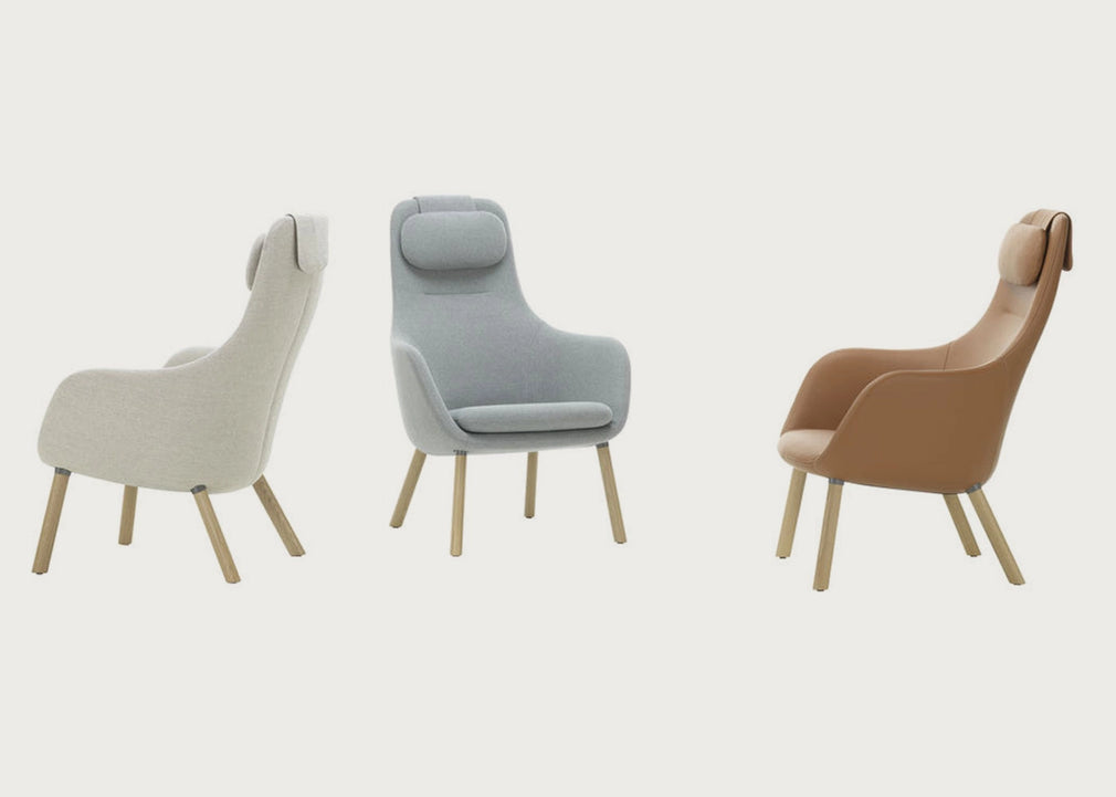 HAL Lounge Chair Natural Oak / Dumet Steel Blue