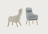 HAL Lounge Chair Natural Oak / Dumet Steel Blue