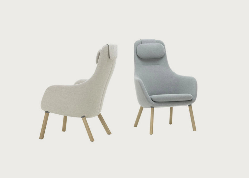 HAL Lounge Chair Natural Oak / Dumet Steel Blue