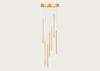 Saber LED Chandelier 7 Light Cluster Pendant Black
