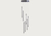 Saber LED Chandelier 7 Light Cluster Pendant Black