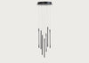 Saber LED Chandelier 7 Light Cluster Pendant Black