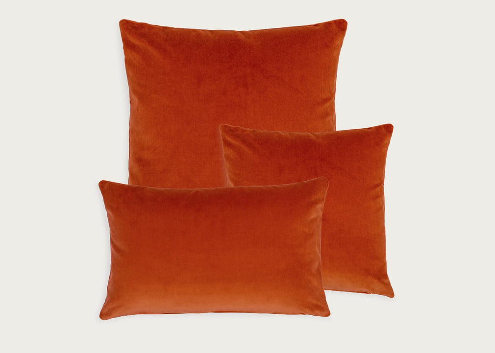 Velvet Cushion Rust 35cm x 55cm