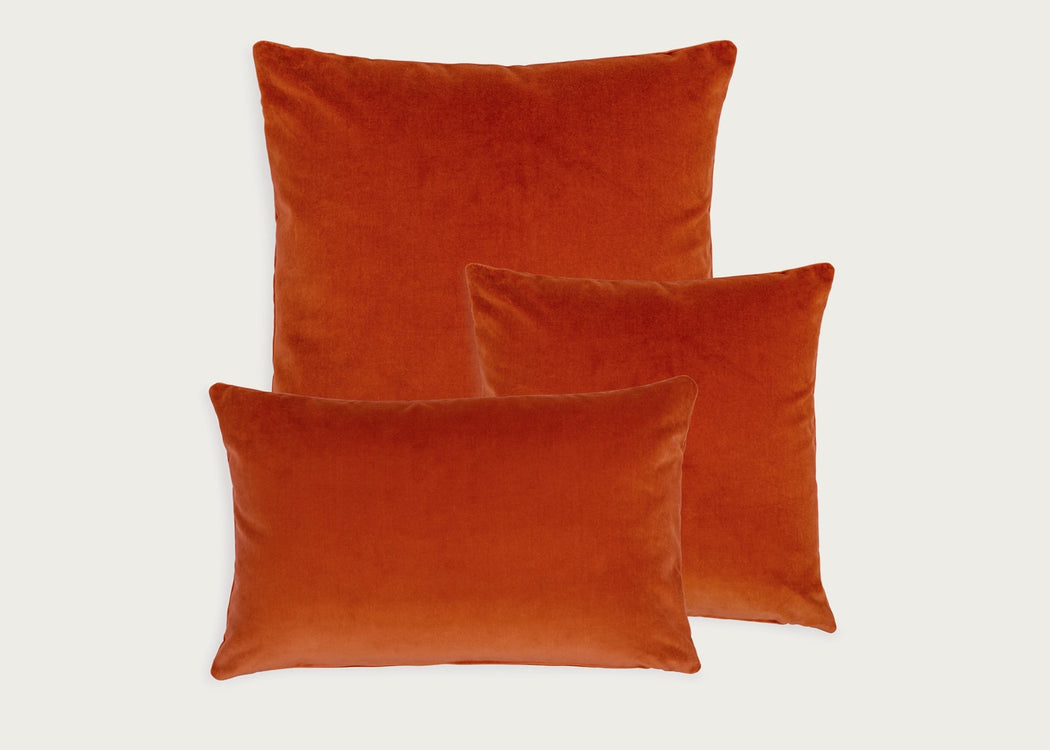 Velvet Cushion Rust 35cm x 55cm