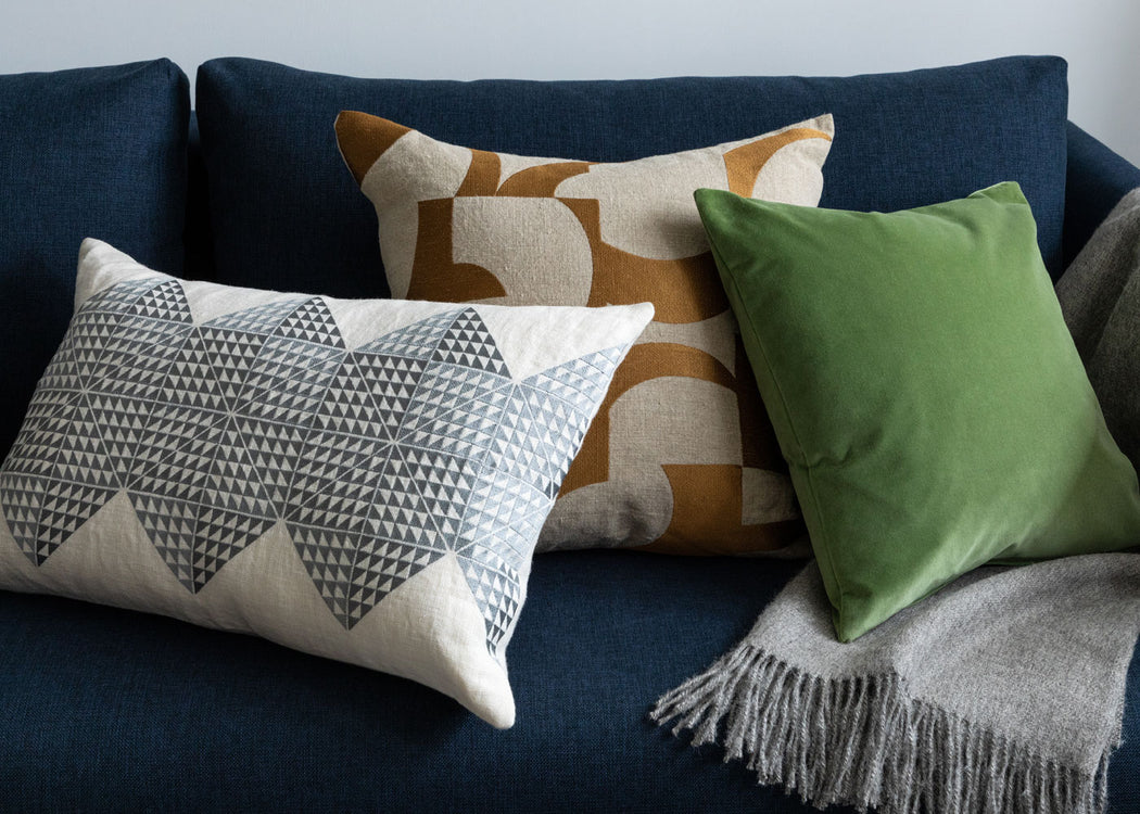 Velvet Cushion Sage Green 35cm x 55cm