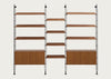 Adam Wood Bookshelf 5 Shelves (2 Struts) / Black Ash
