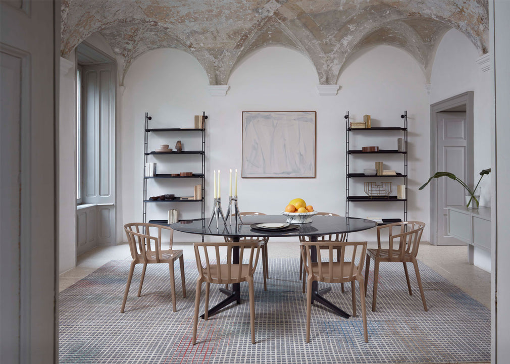 Adam Wood Bookshelf 5 Shelves (2 Struts) / Black Ash
